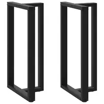 Baro stalo kojos, T formos, 2 vnt., juodos, 60x35x(110-111) cm, plienas