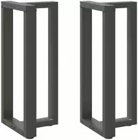 Baro stalo kojos, T formos, 2 vnt., antracito spalvos, 50x35x(90-91) cm, plienas