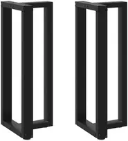 Baro stalo kojos, T formos, 2 vnt., juodos, 40x35x(100-101) cm, plienas