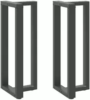 Baro stalo kojos, T formos, 2 vnt., antracito spalvos, 50x35x(100-101) cm, plienas