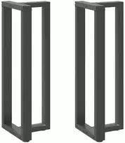Baro stalo kojos, T formos, 2 vnt., antracito spalvos, 40x35x(110-111) cm, plienas