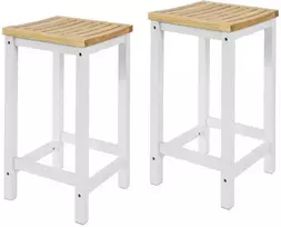 Sobuy 2 x baro kėdės, Baro kėdė su atrama kojoms, išbandyta 120 kg, FST29-WNx2