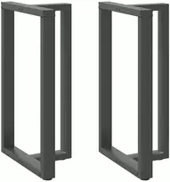 Baro stalo kojos, T formos, 2 vnt., antracito spalvos, 60x35x(100-101) cm, plienas