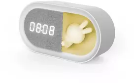 Žadintuvas su LED Bunny naktine lempute PURE FNL-05 INGRID baltos spalvos ilgas Forever Light