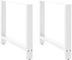 Valgomojo stalo kojos, baltos, 2 vnt., 90x(72-73) cm, plienas