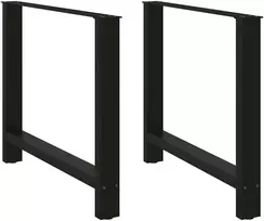 Valgomojo stalo kojos, juodos, 2 vnt., 100 x (72-73) cm, plienas