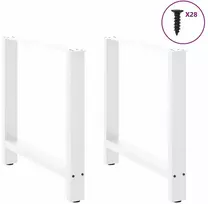 Valgomojo stalo kojos, baltos, 2 vnt., 70x(72-73) cm, plienas