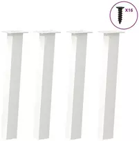 Konsolinio stalo kojos, 4 vnt., baltos, 72 cm, plienas