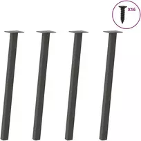 Konsolinio stalo kojos, 4 vnt., antracito spalvos, 72 cm, plienas