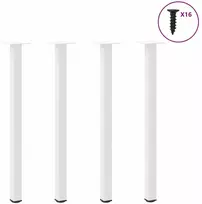 Konsolinio stalo kojelės, 4 vnt., baltos, 72-74 cm, plienas