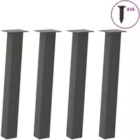 Konsolinio stalo kojos, 4 vnt., antracito spalvos, 72 cm, plienas