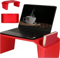 Nešiojamojo kompiuterio stalas su organizatoriumi raudonas