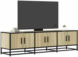 TV staliukas Televizoriaus spintelė, ąžuolo, 150x35x41cm, mediena ir metalas