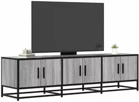 TV staliukas Televizoriaus spintelė, pilka, 150x35x41cm, mediena ir metalas