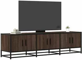 TV staliukas Televizoriaus spintelė, ruda, 150x35x41cm, mediena ir metalas