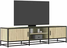 TV staliukas Televizoriaus spintelė, ąžuolo, 160x35x41cm, mediena ir metalas