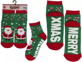 Kojinės su neslystančiu padu "Merry XMas"