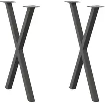 Valgomojo stalo kojos, 2 vnt., antracito spalvos, 57x(72-73) cm, plienas