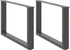Kavos staliuko kojelės, 2 vnt., antracito spalvos, 70x(42-43) cm, plienas