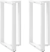 Baro stalo kojos, T formos, 2 vnt., baltos, 60x35x(100-101) cm, plienas