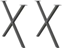 Valgomojo stalo kojos, 2 vnt., antracito spalvos, 90x(72-73) cm, plienas