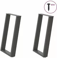 Valgomojo stalo kojelės, U formos, 2 vnt., 50x(72-73)cm