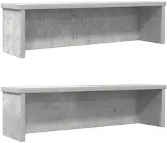 Virtuvės lentynos, sukraunamos, 2 vnt., betono, 60x15x16cm