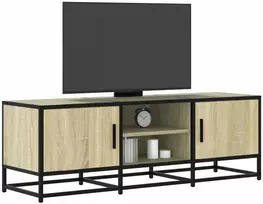 TV staliukas Televizoriaus spintelė, ąžuolo, 120x35x41cm, mediena ir metalas