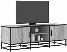 TV staliukas Televizoriaus spintelė, pilka, 120x35x41cm, mediena ir metalas