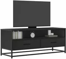 TV staliukas Televizoriaus spintelė, juoda, 100x34,5x40cm, mediena/metalas