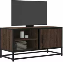 TV staliukas Televizoriaus spintelė, ruda, 80x34,5x40cm, mediena ir metalas