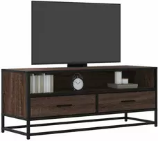 TV staliukas Televizoriaus spintelė, ruda, 100x34,5x40cm, mediena ir metalas