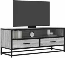 TV staliukas Televizoriaus spintelė, pilka, 100x34,5x40cm, mediena/metalas