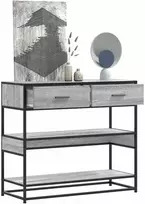 Konsolinis staliukas, pilka sonoma, 90x35x80cm, mediena