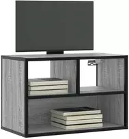 TV staliukas Televizoriaus spintelė, pilka, 60x31x39,5cm, mediena ir metalas