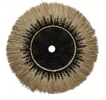 Bazaar Sienų dekoras, Rafijos Makrame, 0,6x0,6x0,03 m, Juoda Natūrali