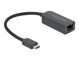„Delock USB Type-C™ tinklo adapteris, 2,5 Gigabit LAN, 1 x RJ45, kompaktiškas“