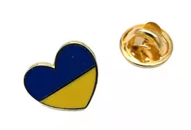 Metalinis ženkliukas „Ukrainos vėliava“, „Širdelė Ukraina