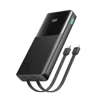 Joyroom JR-PBF19 22.5W 10000mAh Powerbank with Two Built-in Cables – juodos spalvos