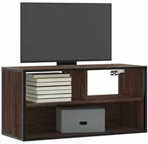 TV staliukas Televizoriaus spintelė, ruda, 80x31x39,5cm, mediena/metalas