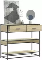 Konsolinis staliukas, ąžuolo, 90x35x80cm, apdirbta mediena
