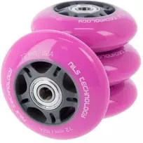PU 72x24 82A (4 vnt.) rožinė + ABEC-7 (8 vnt.) NILS EXTREME SET