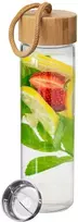 Gertuvė Stiklinis butelis su plieniniu sieteliu, vandens butelis, sultys, limonadas, kavos tirščių filtras, vaisiai, 450 ml