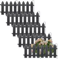 Palisade sodo tvoros grafito apvadų rinkinys 10 vnt. 200 cm 20x15 cm