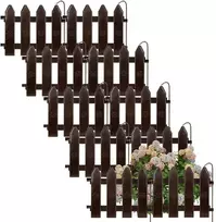 Palisade sodo tvoros apvadų komplektas rudas 10 vnt. 200 cm 20x15 cm