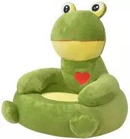 Pliušinė vaikiška kėdė varlė, žalia