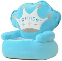 Pliušinė vaikiška kėdė Prince, mėlyna