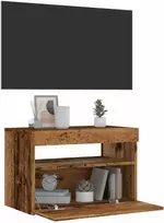 TV staliukas Televizoriaus spintelė su LED, medienos, 60x35x40cm, mediena