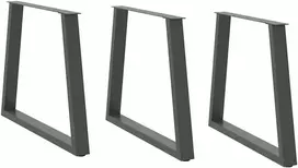 Valgomojo stalo kojos, V formos, 3 vnt., antracito spalvos, 70x(72-73,3) cm, plienas