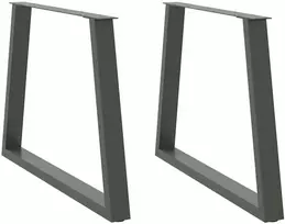 Valgomojo stalo kojos, V formos, 2 vnt., antracito spalvos, 90x(72-73,3) cm, plienas